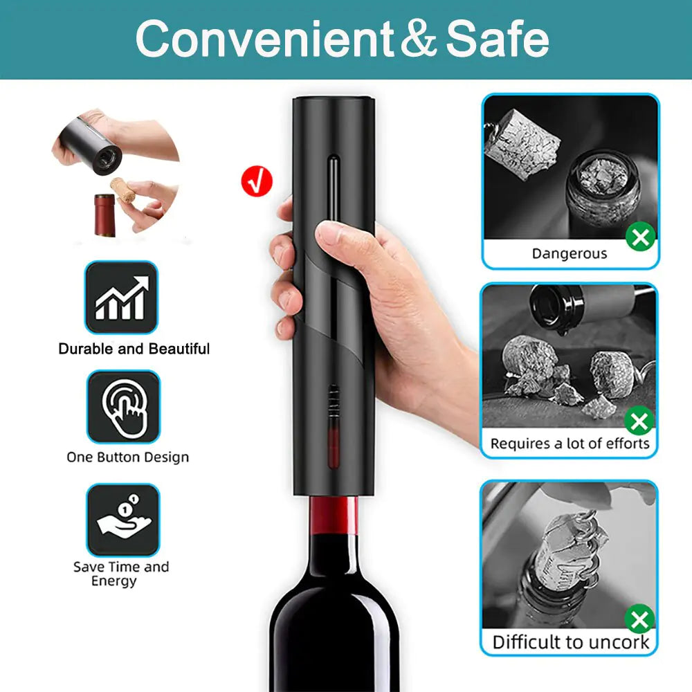 One-Click Electric Wine Bottle Opener