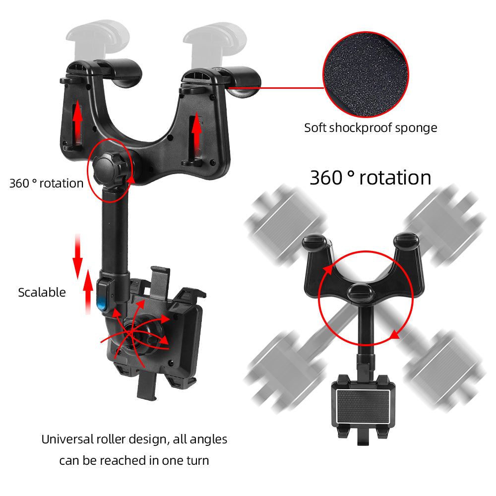 Soporte giratorio para coche para teléfono inteligente de 360°